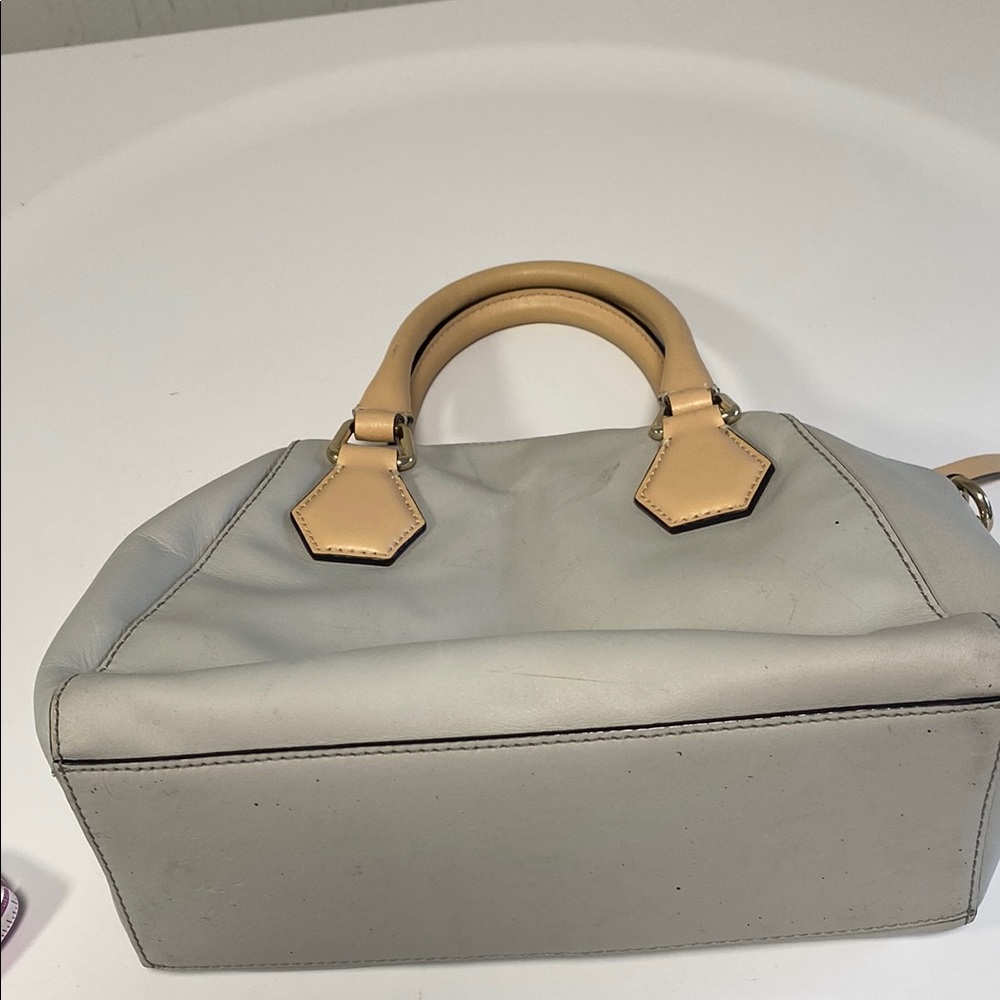 Kate Spade Gray and Tan Satchel with Geometric Details - Picture 2 of 10